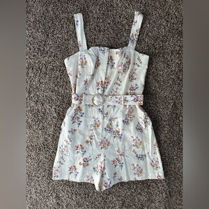 House of Harlow 1960 Floral linen romper